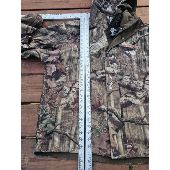 Mossy Oak Jacket Mens Large Camo Breakup Infinity Hooded Scent Control Hunting - Picture 5 of 6